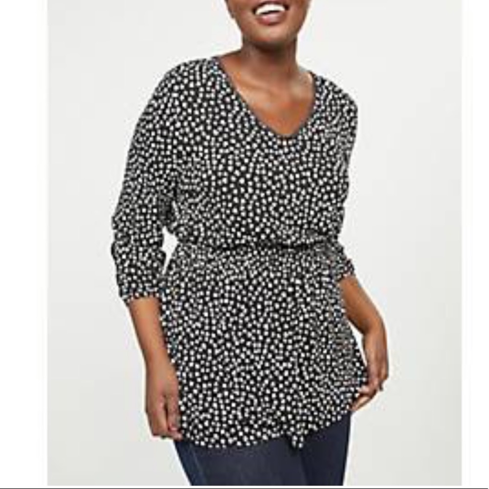 Smocked waist peplum top